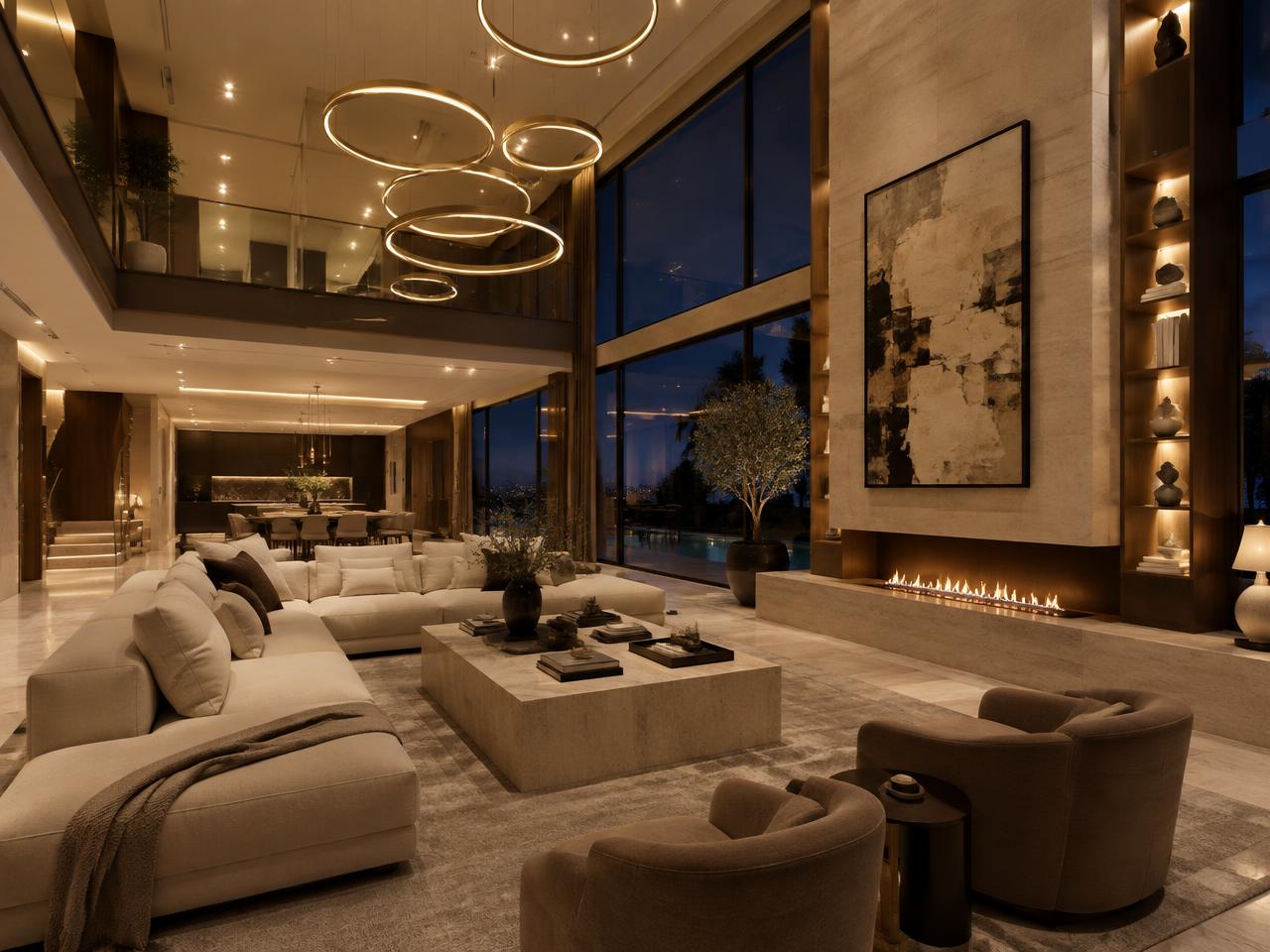 Villa living area interior